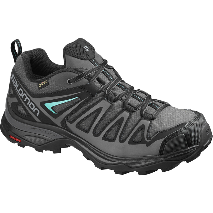 Salomon Singapore Womens Hiking Shoes - X ULTRA 3 PRIME GTX® W Silver/Black | 75942-ZEHM